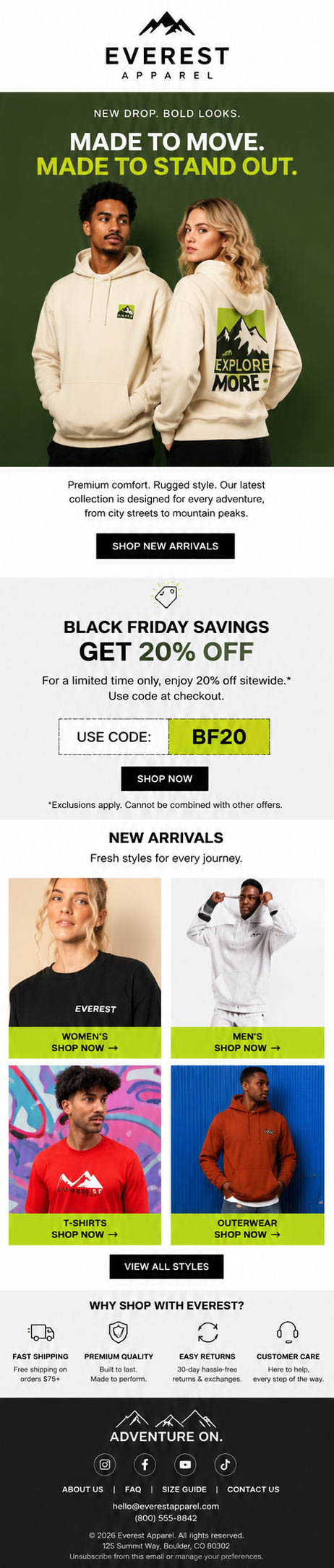 Everest Apparel — Black Friday new arrivals