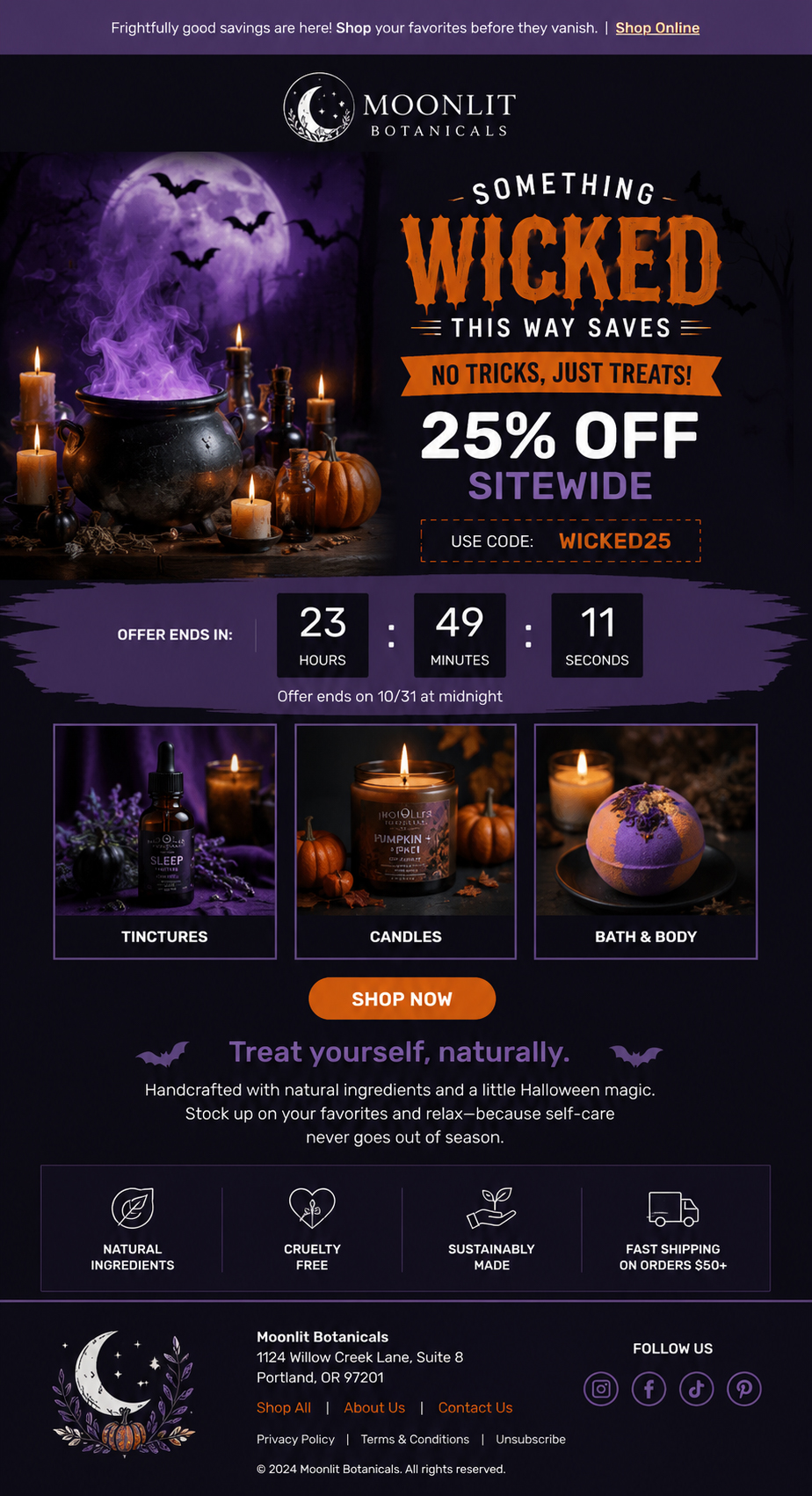 Moonlit Botanicals — Seasonal promo