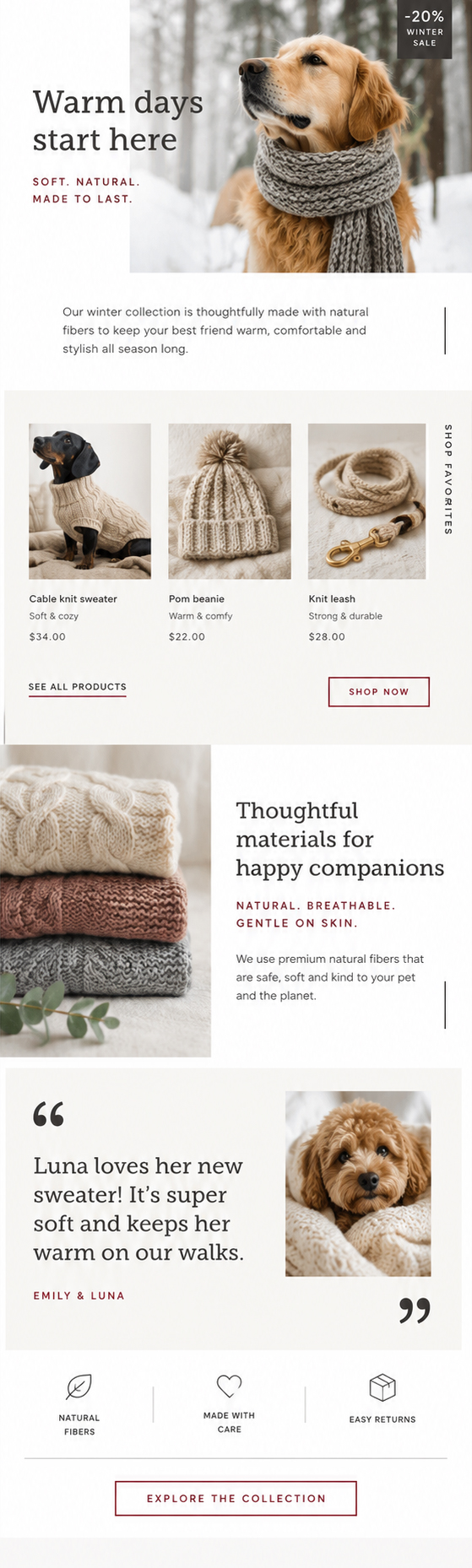 Cozy Tails — Winter collection